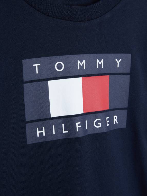 בנים 3-7 חולצת טריקו עם שרוולים ארוכים NX20270 שמיים מדבריים Tommy Hilfiger