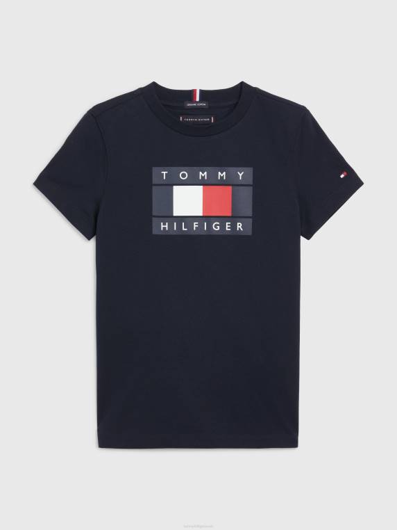 חולצת דגל בנים 3-7 NX20272 שמיים מדבריים Tommy Hilfiger