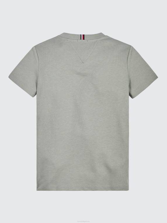 חולצת טי של לוגו לבנים 3-7 NX20279 ערבה דהויה Tommy Hilfiger