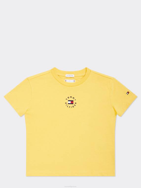 טי לוגו מורשת יוניסקס 3-7 לילדים NX20294 מניב צהוב Tommy Hilfiger
