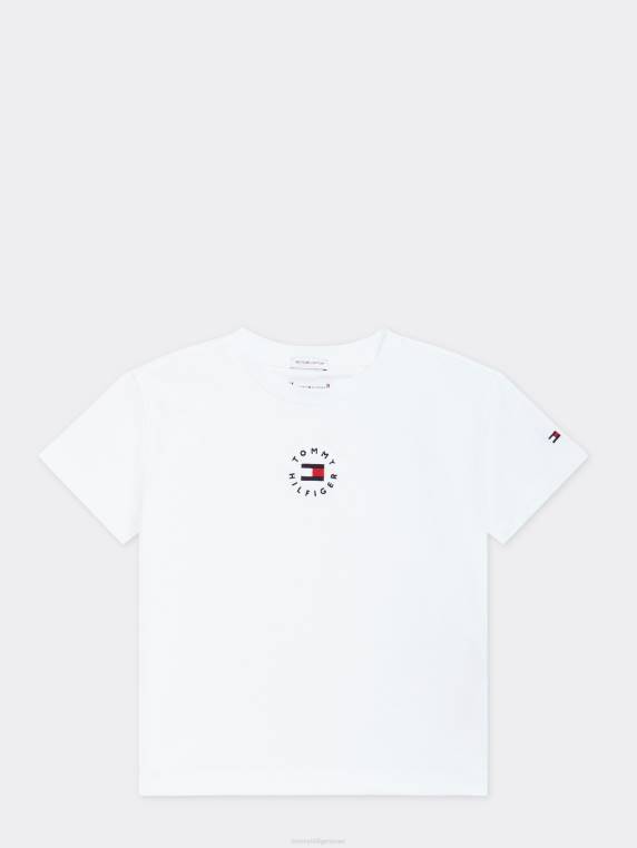 טי לוגו מורשת יוניסקס 3-7 לילדים NX20299 לבן Tommy Hilfiger