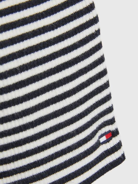 בנות 3-7 חצאית מצולעת בחגורת המותן NX20365 שמיים מדבריים/עתיקים Tommy Hilfiger