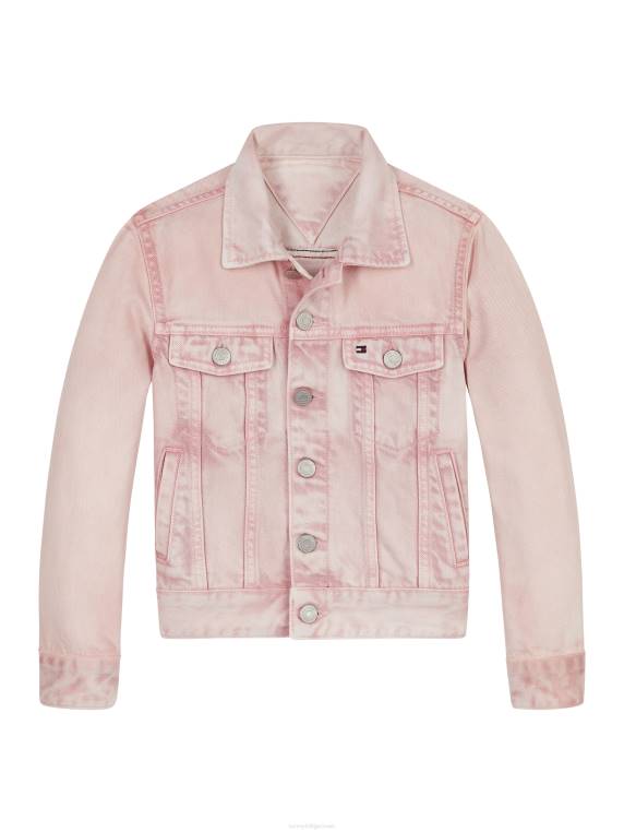 ג'קט טרקטורי גדול בנות 3-7 NX20391 צבע ג'ינס Tommy Hilfiger