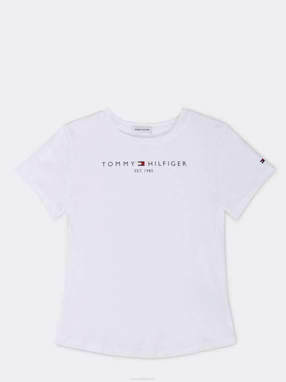טי חיוני לילדות 3-7 NX20459 לבן Tommy Hilfiger
