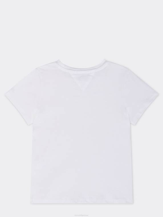 טי חיוני לילדות 3-7 NX20459 לבן Tommy Hilfiger