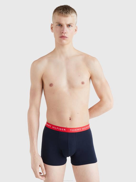 ארגזים חיוניים של 3 חבילות NX201746 אינדיגו דמדומים/התראה אדומה/אלמוג הווי Tommy Hilfiger