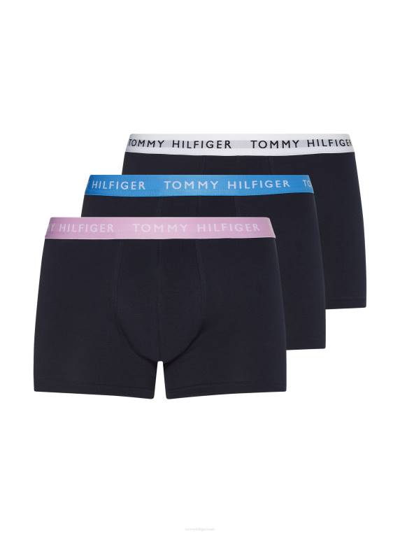 ארגזים חיוניים של 3 חבילות NX201749 לומי לילך/לבן/כחול הידרה Tommy Hilfiger