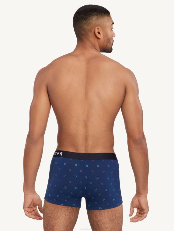 גזעי כותנה נמתחים במארז 3 NX201758 פרי כחול/אי ורוד/כוכב כפול Tommy Hilfiger