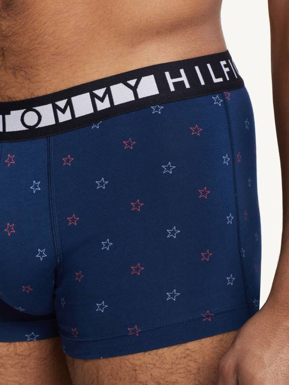 גזעי כותנה נמתחים במארז 3 NX201758 פרי כחול/אי ורוד/כוכב כפול Tommy Hilfiger