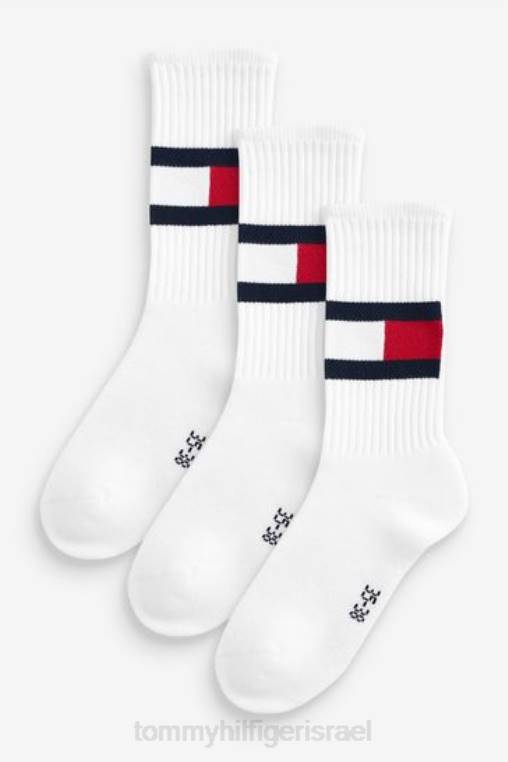 גרבי דגל 3 חבילות NX203220 לבן Tommy Hilfiger