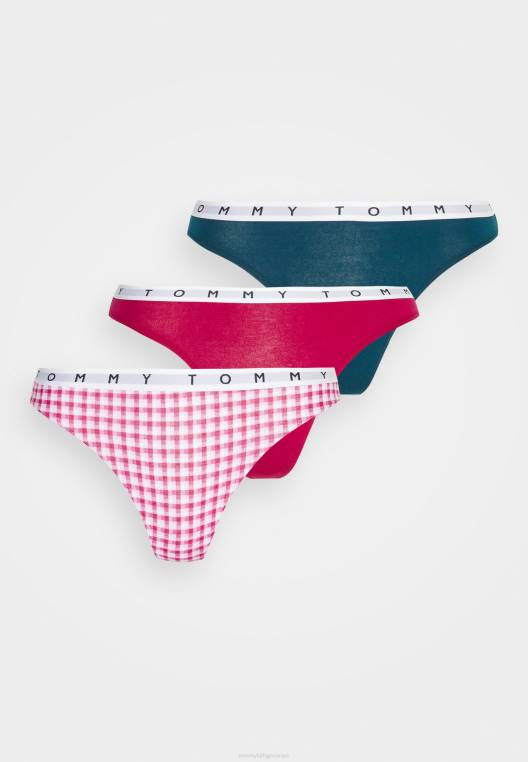 חוטיני 3 חבילות חוטיני NX204145 ברי / ג'ינגהם / צולל לילה אקזוטי Tommy Hilfiger
