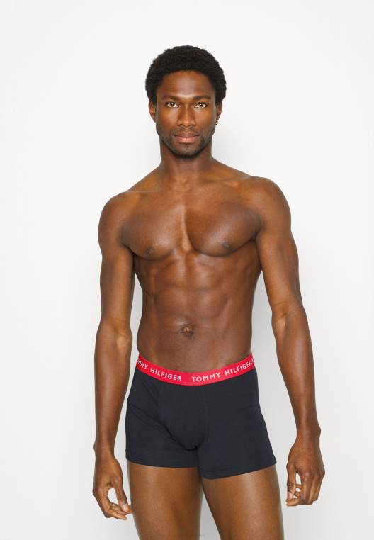 מכנסיים 3 מארז NX204162 דמדומים ב/התראה אדומה/אלמוג הווי Tommy Hilfiger