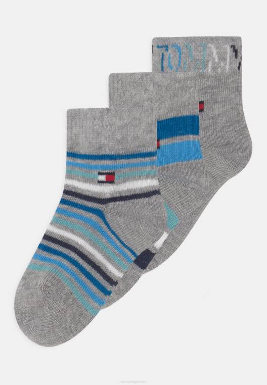 מתנה לתינוק גרביים 3 חבילות לשני המינים NX206832 מלנג' אפור Tommy Hilfiger