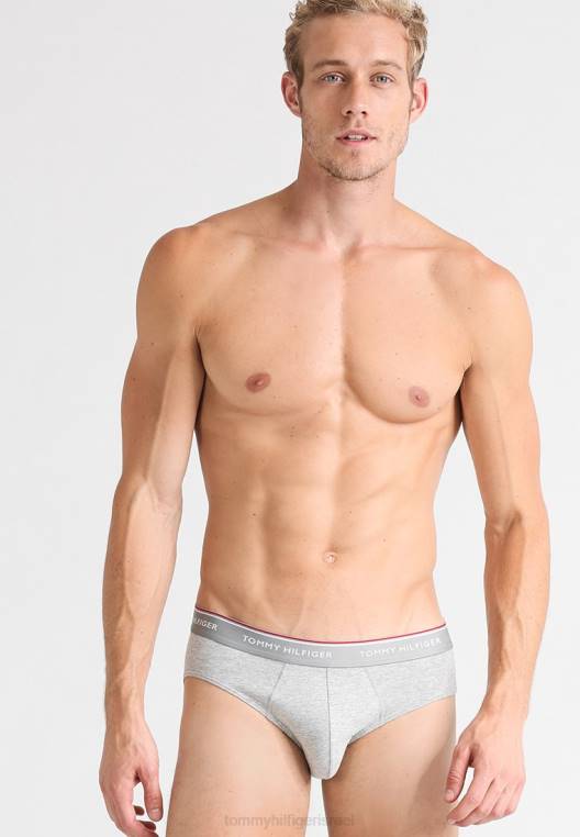 תחתוני פרימיום חיוניים 3 חבילות NX208848 שחור/אפור אברש/לבן Tommy Hilfiger