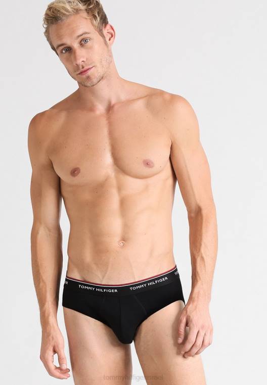 תחתוני פרימיום חיוניים 3 חבילות NX208848 שחור/אפור אברש/לבן Tommy Hilfiger