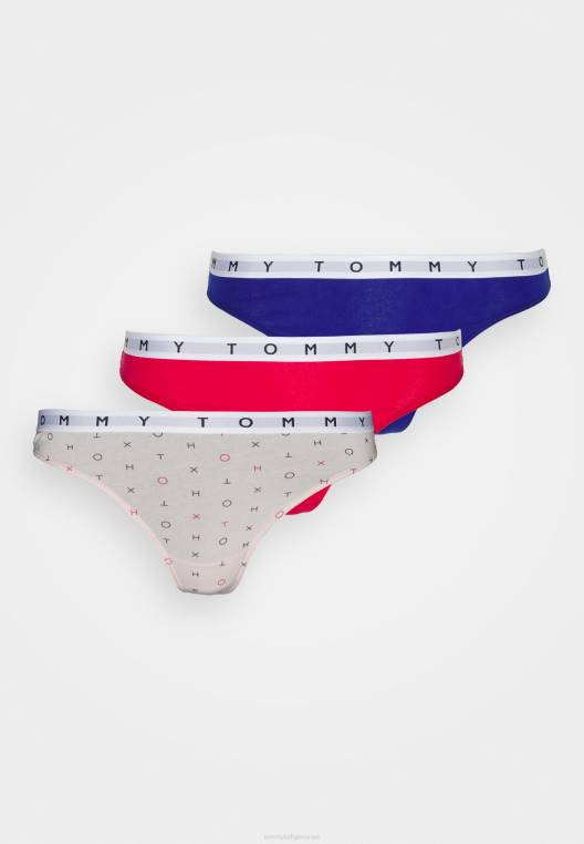 חוטיני 3 חבילות חוטיני NX208936 כחול ספיר/xo/ורוד מבריק Tommy Hilfiger
