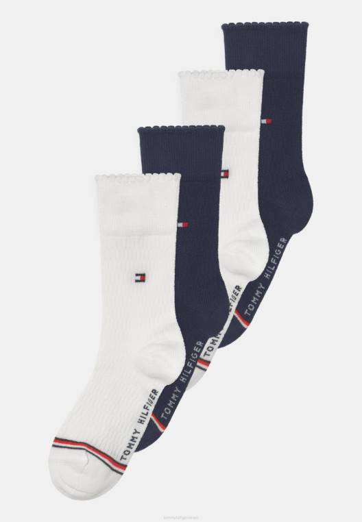 ילדים יוניסקס גרבי 4 חבילות כהה NX206785 חיל הים Tommy Hilfiger