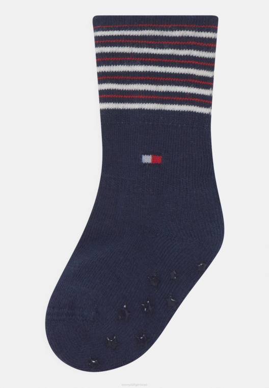 קיפול תינוק ליוניסקס 4 גרביים כחולים NX206797 כְּחוֹל Tommy Hilfiger