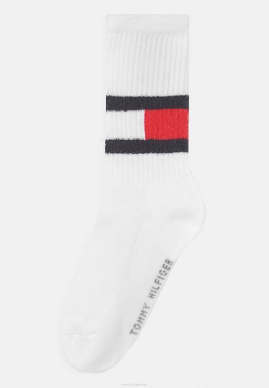 דגל ילדים 4 חבילות גרביים לשני המינים NX206893 לבן Tommy Hilfiger