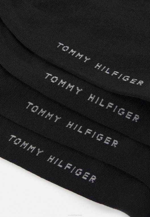4 חבילות גרביים NX206970 שָׁחוֹר Tommy Hilfiger