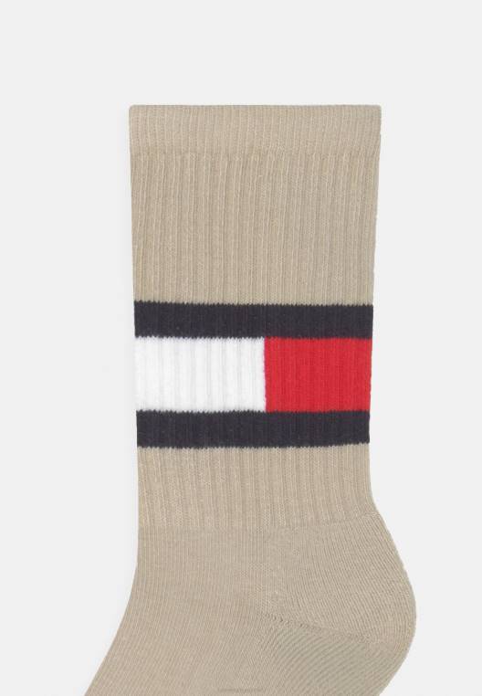 ילדים דגל 4 גרביים NX208874 חול/לבן Tommy Hilfiger