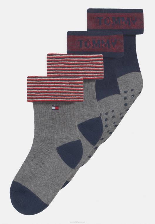 קיפול עונתי של 4 גרביים יוניסקס NX208945 כחול כהה Tommy Hilfiger