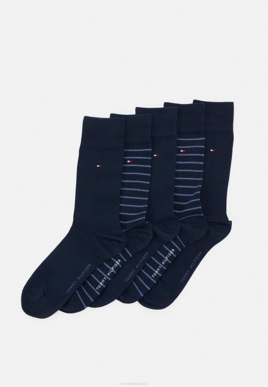 גרבי 5 חבילות מתנה לגברים NX207132 חיל הים Tommy Hilfiger