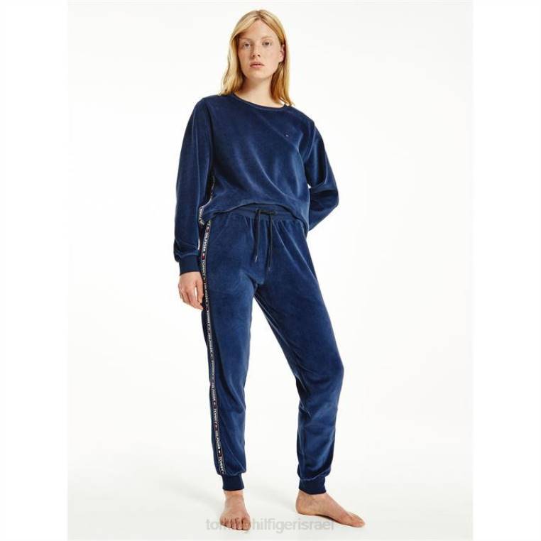 מכנסי ג'וגינג 85 קטיפה NX2020622 חיל הים Tommy Hilfiger