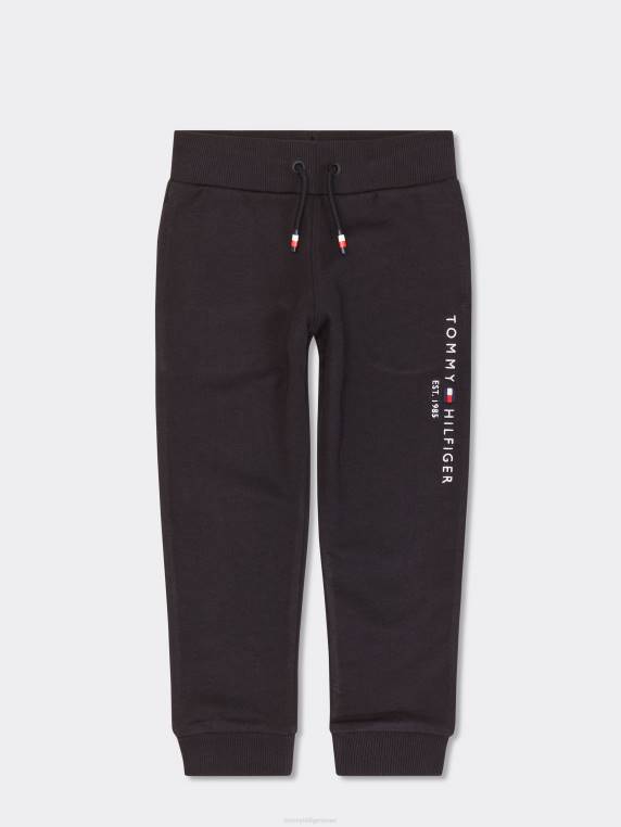 מכנסי טרנינג חיוניים לילדים יוניסקס 8-16 NX20117 שָׁחוֹר Tommy Hilfiger