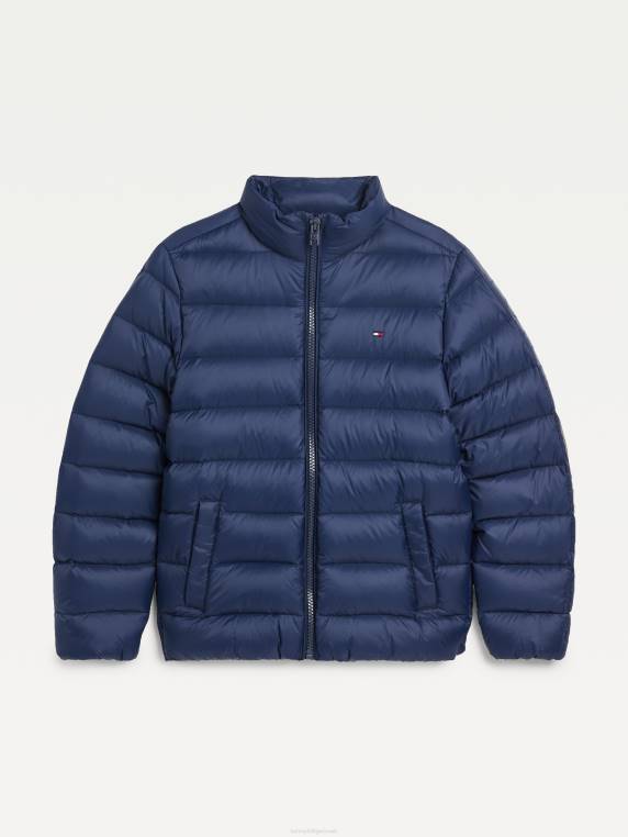 מעיל פוך ממוחזר לילדים יוניסקס 8-16 NX20150 צי הדמדומים Tommy Hilfiger