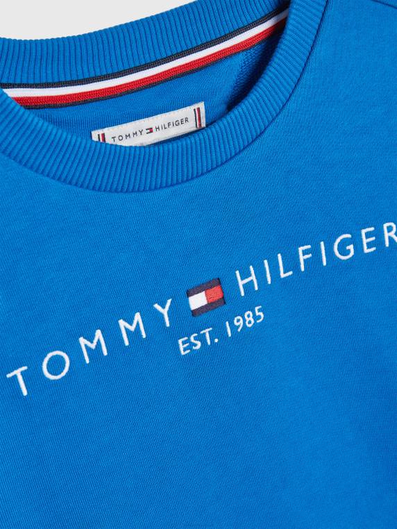 סווטשירט כותנה אורגנית חיונית לילדים לשני המינים 8-16 NX20238 רגאטה כחולה Tommy Hilfiger