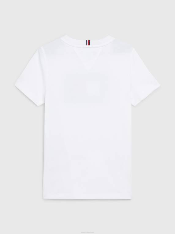 חולצת דגל בנים 8-16 NX20266 לבן Tommy Hilfiger