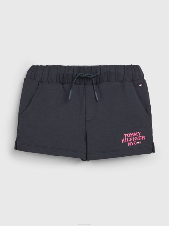 בנות 8-16 מכנסי זיעה עם רקמת לוגו NX20349 שמיים מדבריים Tommy Hilfiger