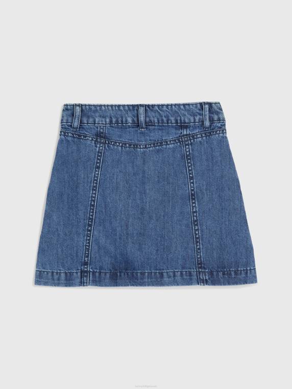 בנות 8-16 חצאית ג'ינס מכופתרת NX20353 קַנָבוֹס Tommy Hilfiger