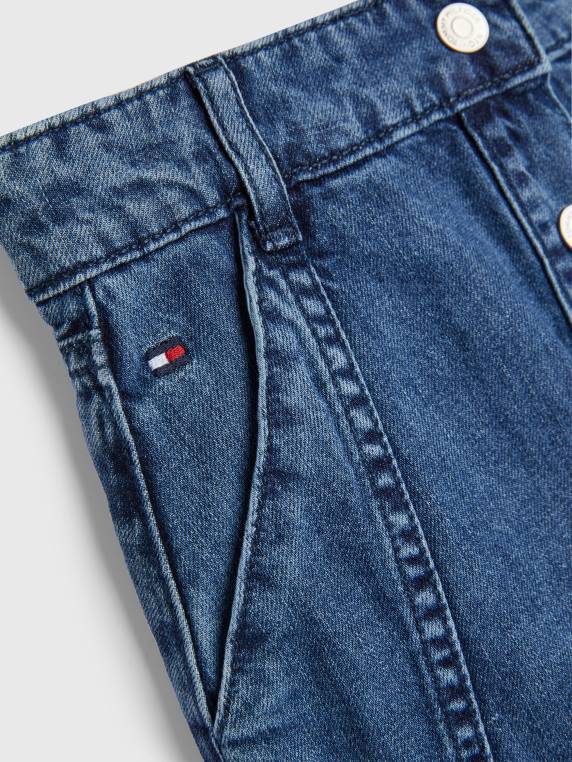 בנות 8-16 חצאית ג'ינס מכופתרת NX20353 קַנָבוֹס Tommy Hilfiger