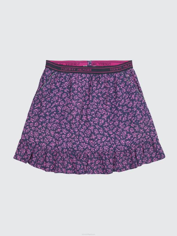 בנות 8-16 חצאית פרחונית זולה NX20359 פרח כחול Tommy Hilfiger