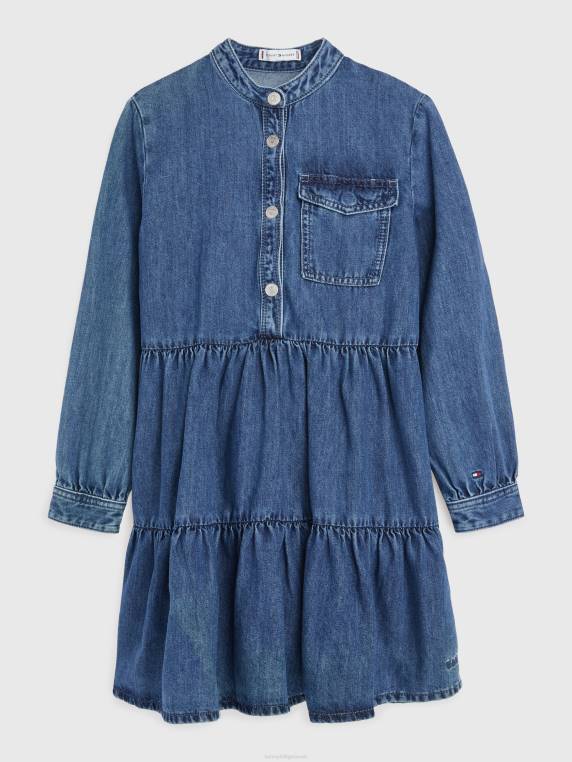 בנות 8-16 שמלת ג'ינס קנבוס קשיחה NX20395 קנבוס מדיום Tommy Hilfiger