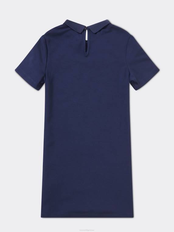 שמלת פונטו בנות 8-16 NX20412 צי הדמדומים Tommy Hilfiger