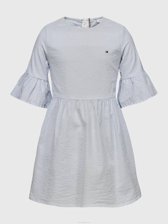 שמלת נערות 8-16 NX20415 פס כחול Tommy Hilfiger