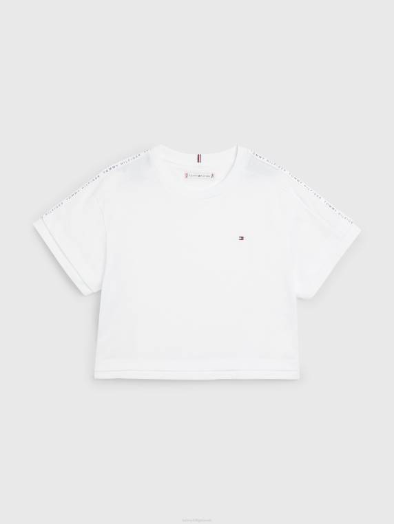 בנות 8-16 סרט העליון NX20451 לבן Tommy Hilfiger