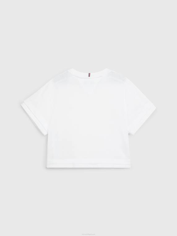 בנות 8-16 סרט העליון NX20451 לבן Tommy Hilfiger