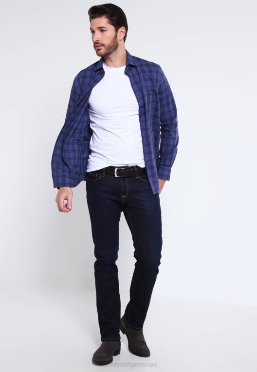 חולצת טריקו בסיסית חדשה עם צווארון C NX207272 לבן קלאסי Tommy Hilfiger