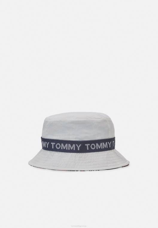 כובע יוניסקס של Corp bucket הפיך NX205374 אָדוֹם Tommy Hilfiger