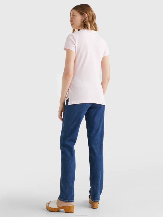 Heritage חולצת פולו בגזרה דקיקה NX202355 ורוד עריסה Tommy Hilfiger