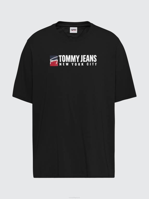 בתוספת חולצת אתלטיקה כניסה NX201008 שָׁחוֹר Tommy Hilfiger