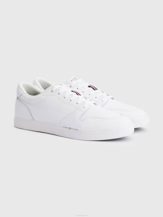 נעלי ספורט מגופרות מחוררות מעור NX201017 לבן Tommy Hilfiger