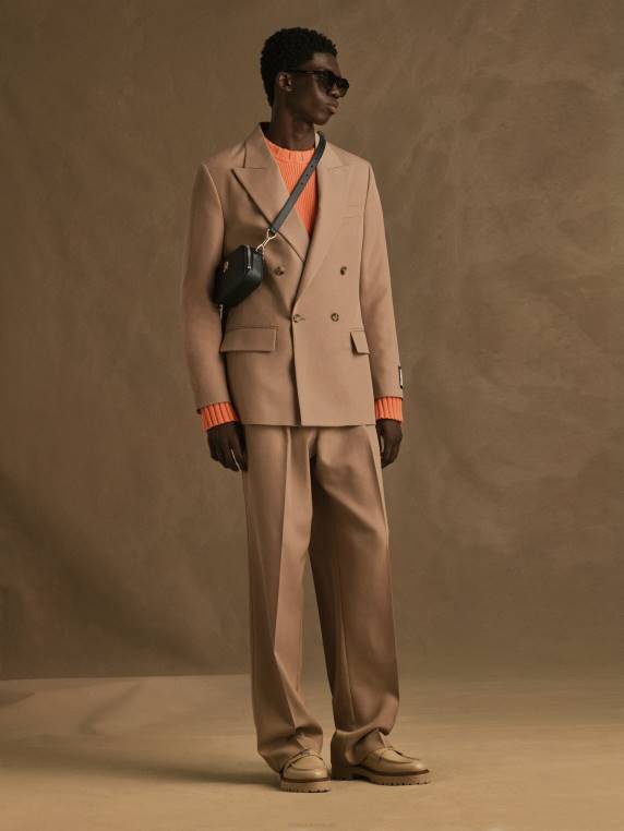 הכן מכנסיים רגועים בגזרה רחבה NX201064 זהב עדין Tommy Hilfiger