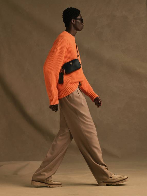 הכן מכנסיים רגועים בגזרה רחבה NX201064 זהב עדין Tommy Hilfiger