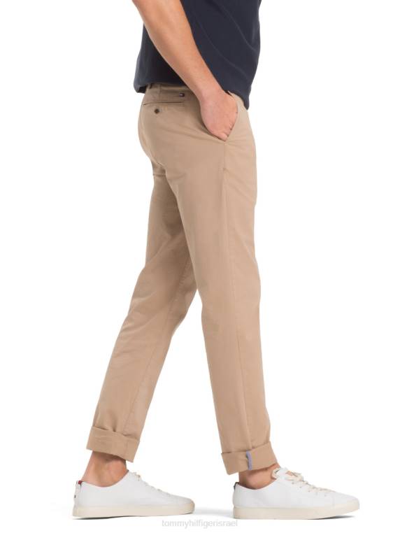 מכנסי צ'ינו אריג מתיחה אורגני NX201076 אגוז מלך Tommy Hilfiger