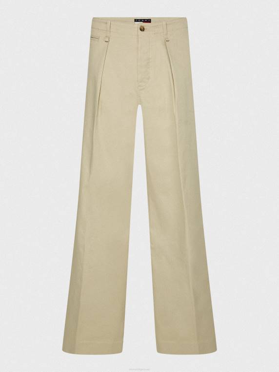 אייקוני הכנה לחוף המערבי בגזרה רגועה בכושר NX201084 בז' קלאסי Tommy Hilfiger